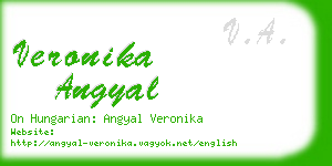 veronika angyal business card